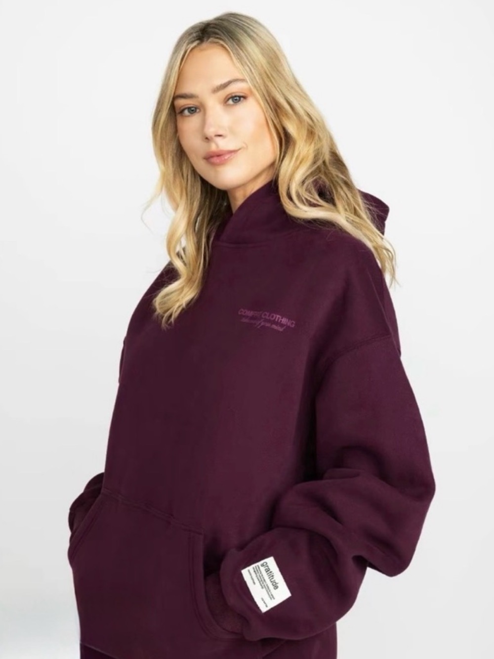 Comfrt You Matter Plum Hoodie Sweatshirt, YXL